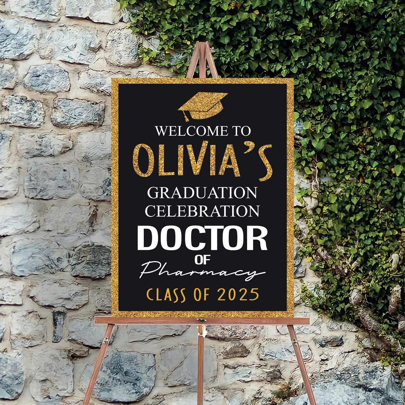Personalized Graduation 2025 Welcome Sign, Custom Doctor of Pharmacy Class of 2025