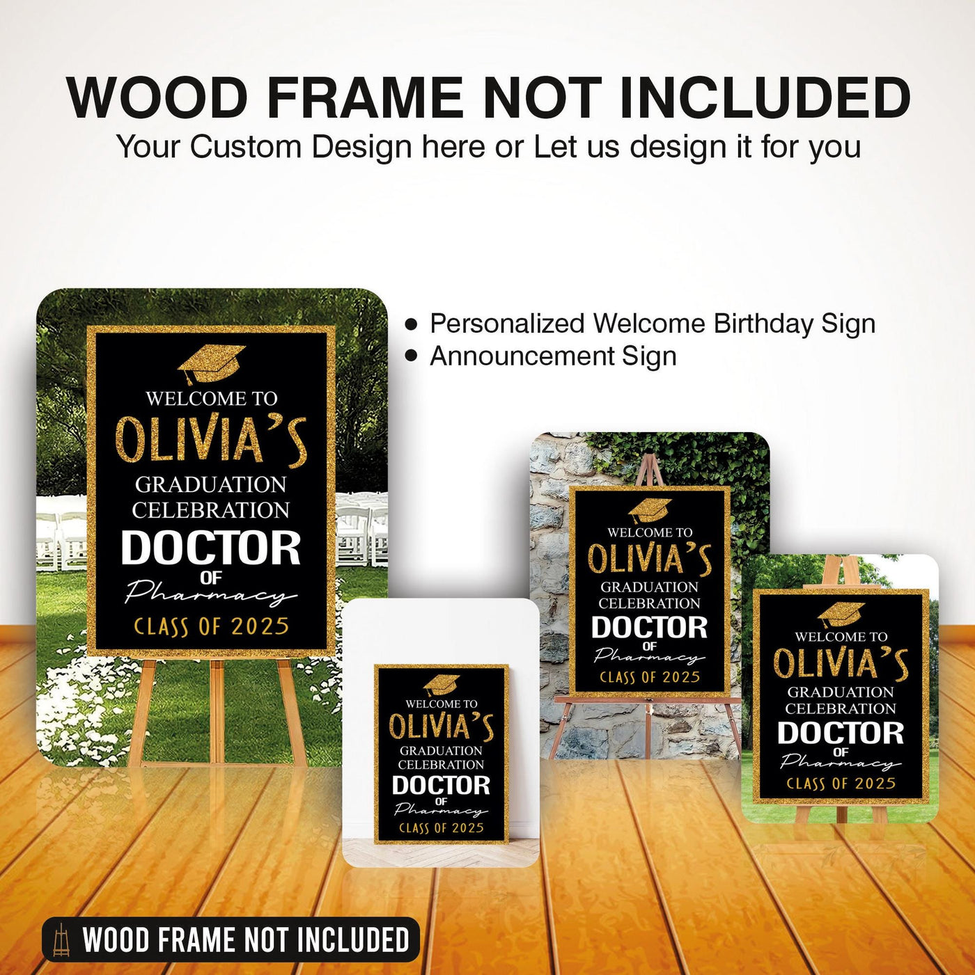 Personalized Graduation 2025 Welcome Sign, Custom Doctor of Pharmacy Class of 2025