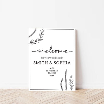 Wedding Welcome Sign, Personalized Wedding Sign