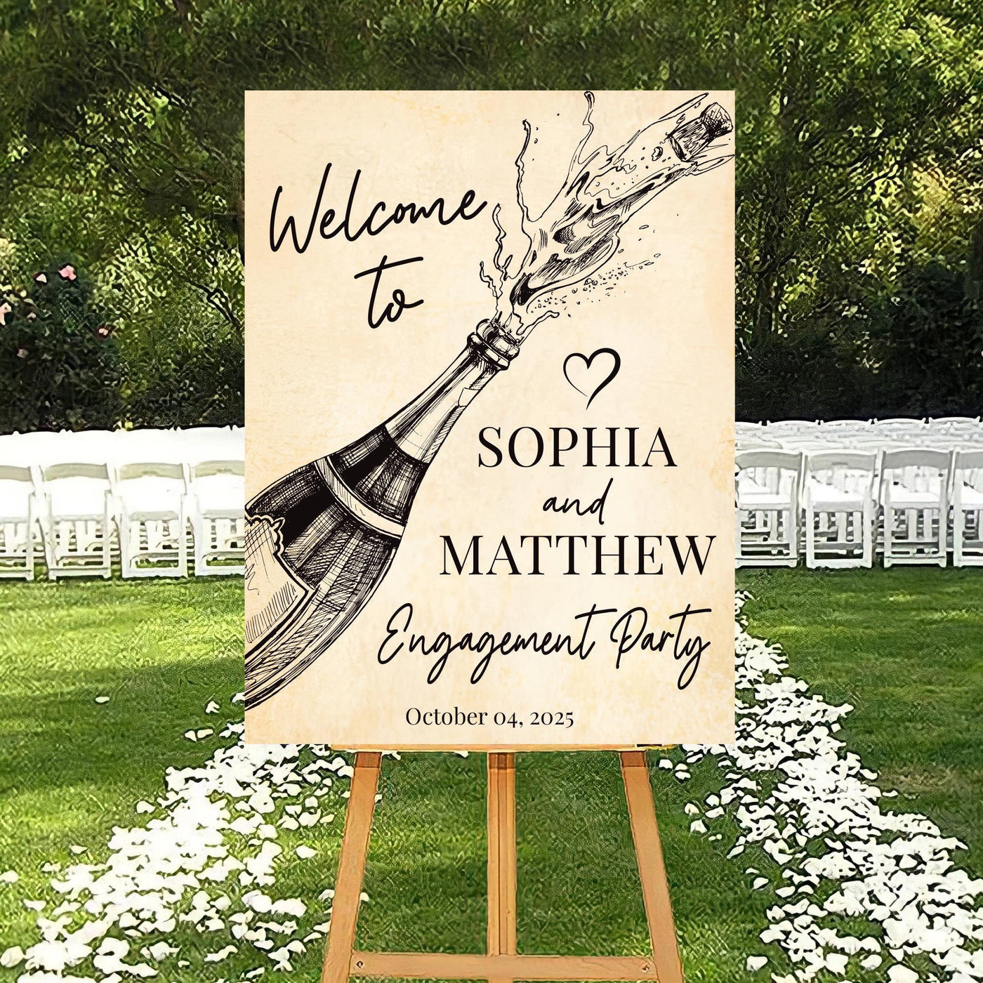 Engagement Party Welcome Sign, Engagement Decor
