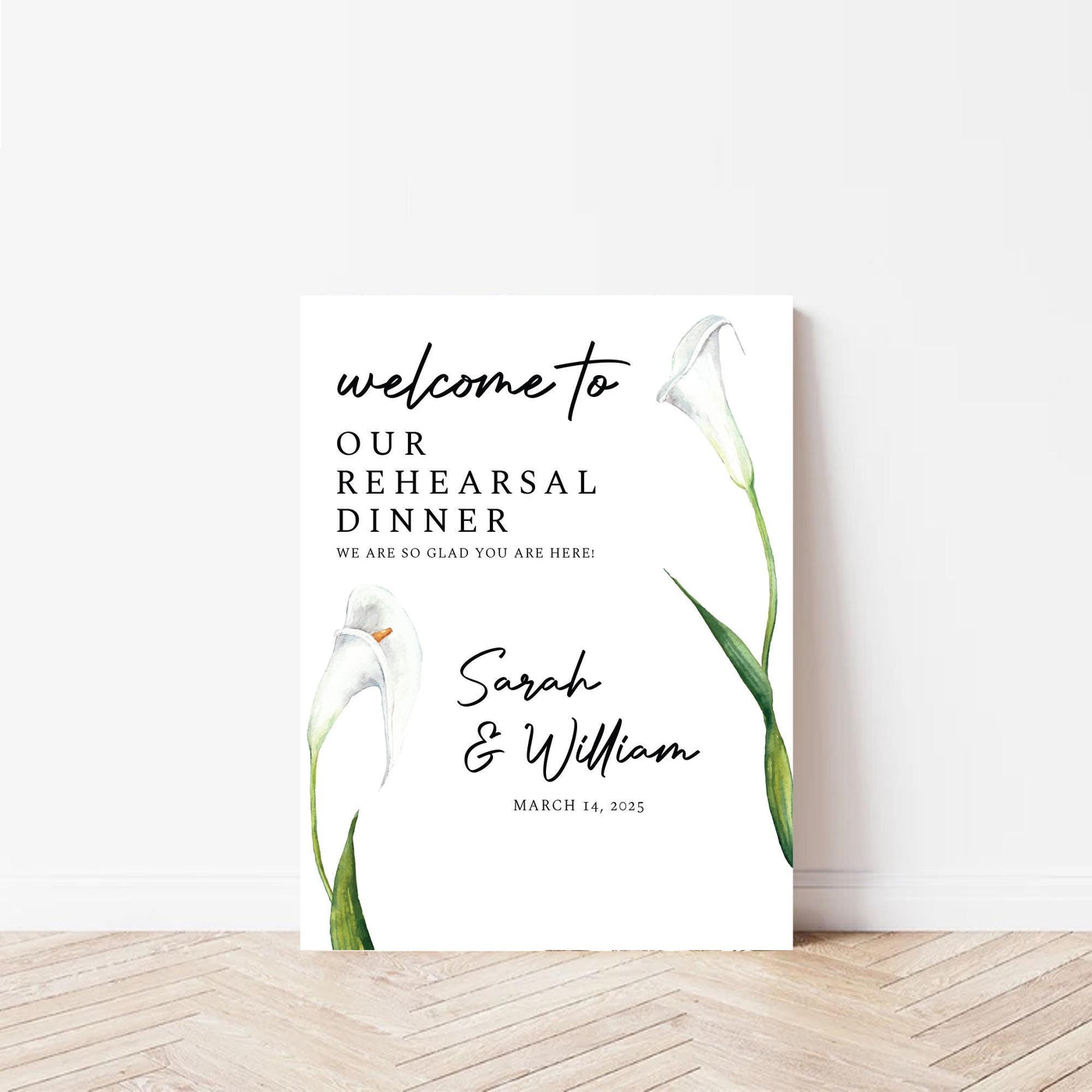 Rehearsal Dinner Welcome Sign, Custom Rehearsal Sign