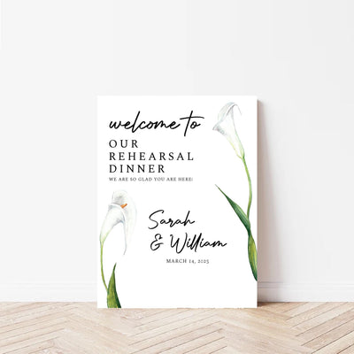 Rehearsal Dinner Welcome Sign, Custom Rehearsal Sign