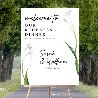Rehearsal Dinner Welcome Sign, Custom Rehearsal Sign