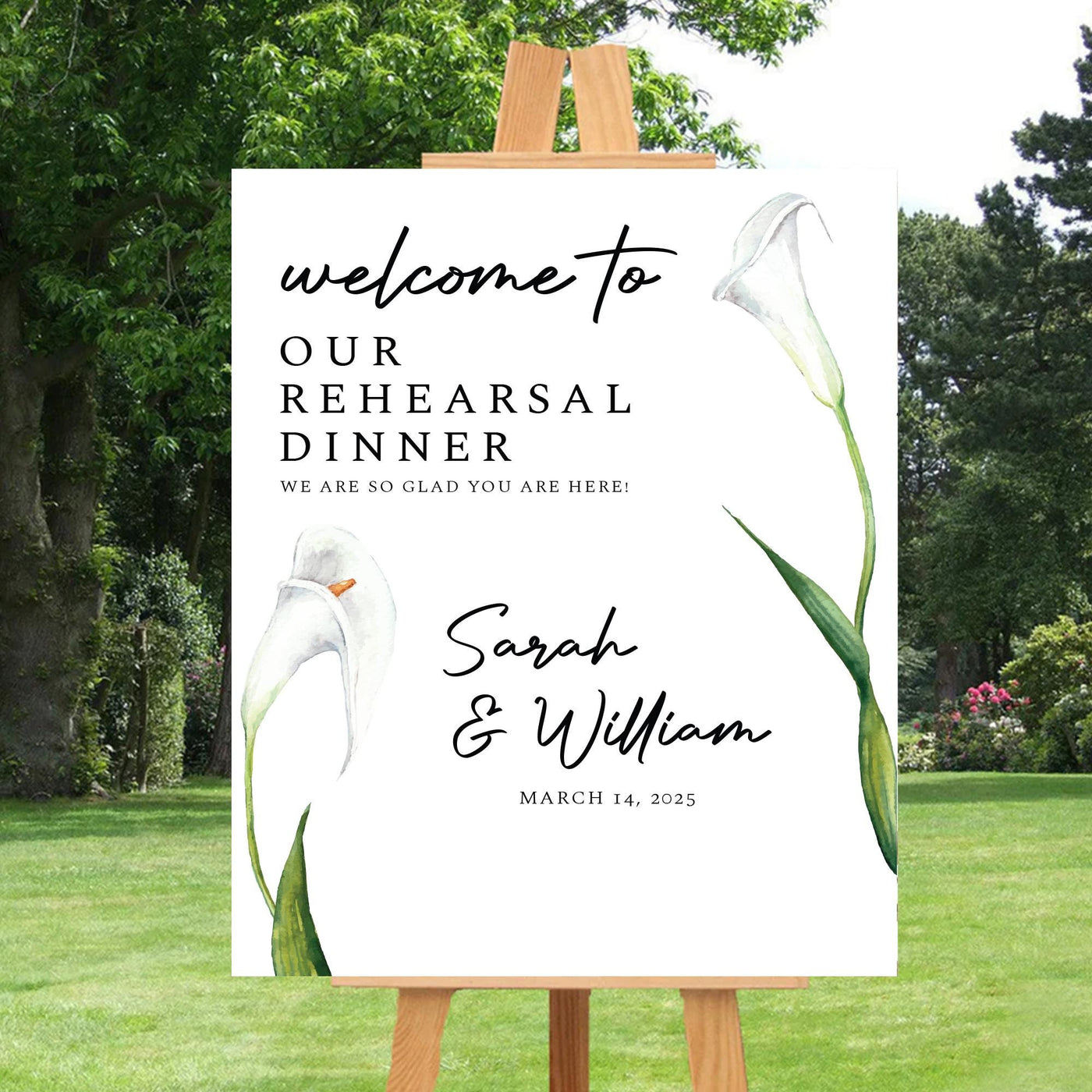 Rehearsal Dinner Welcome Sign, Custom Rehearsal Sign