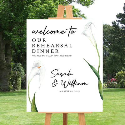 Rehearsal Dinner Welcome Sign, Custom Rehearsal Sign