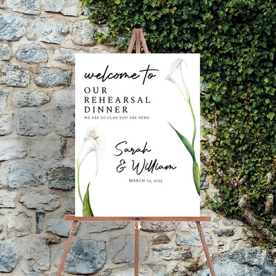 Rehearsal Dinner Welcome Sign, Custom Rehearsal Sign