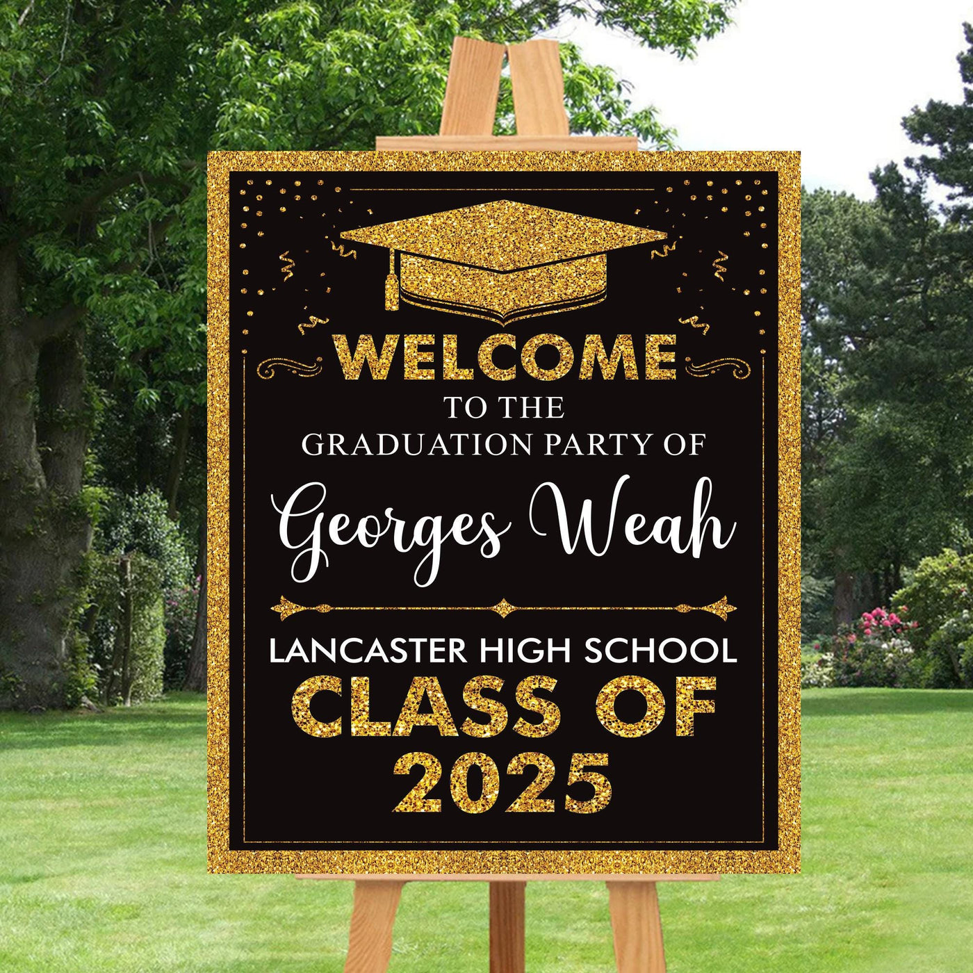 Personalized Graduation Welcome Sign, Custom Class of 2025 Party Sign