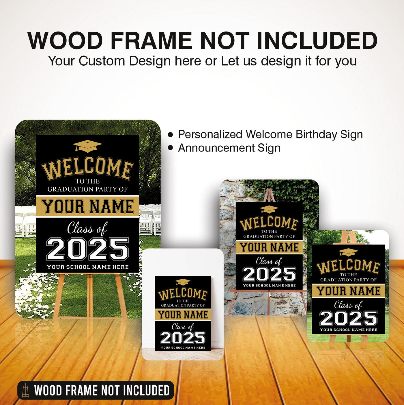 Personalized Graduation Welcome Sign, Custom Class of 2025 Party Sign