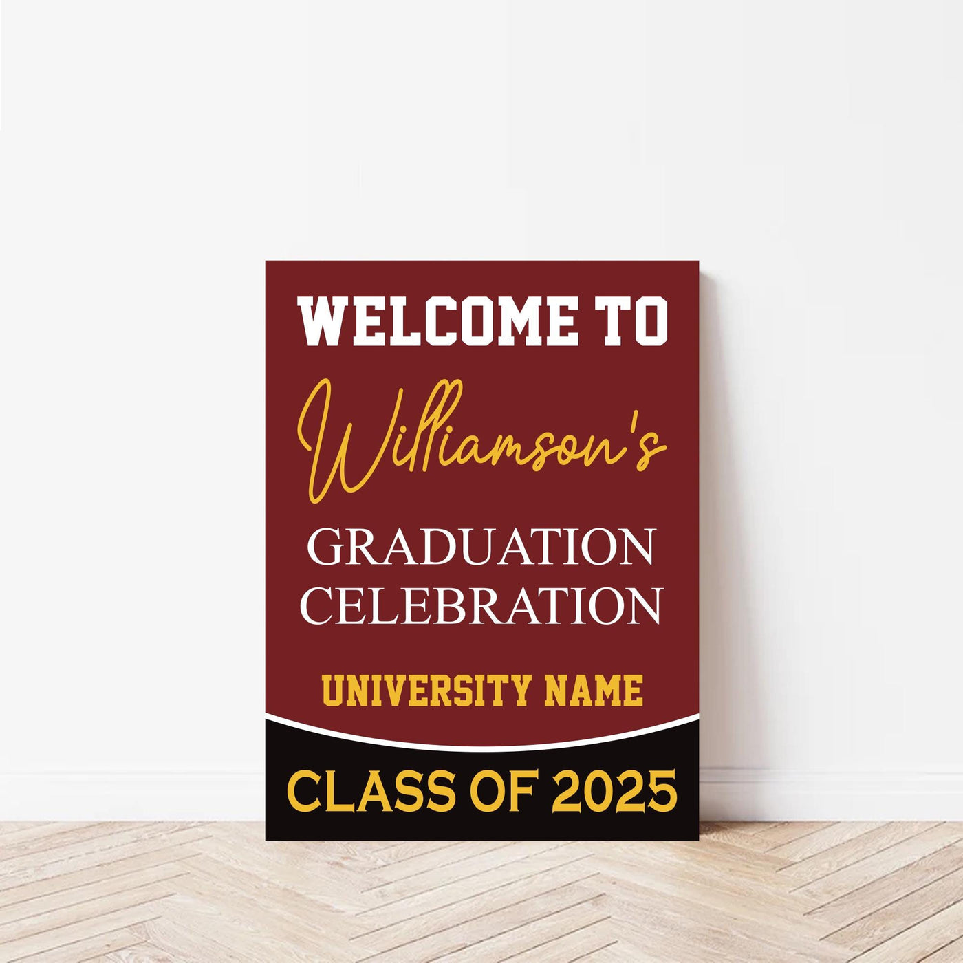 Personalized Graduation Welcome Sign, Custom Class of 2025 Party Sign