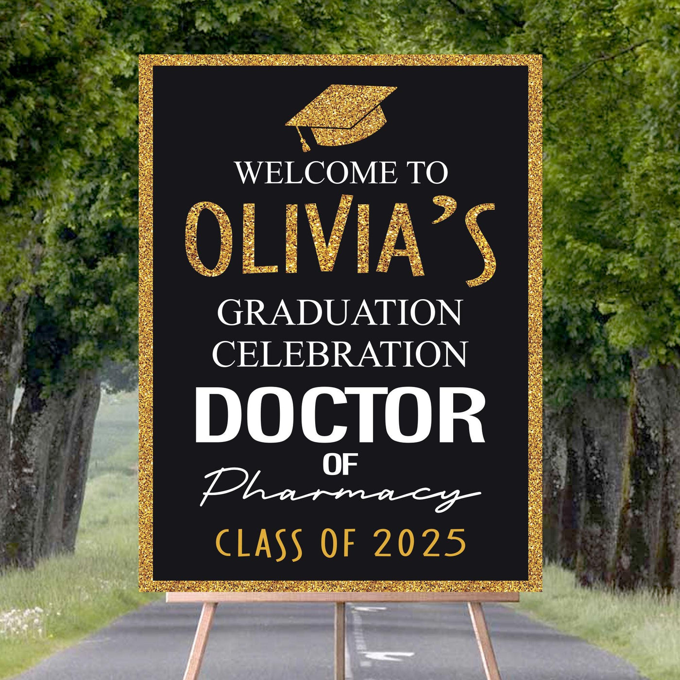 Personalized Graduation 2025 Welcome Sign, Custom Doctor of Pharmacy Class of 2025