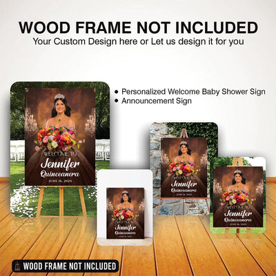Quinceañera Photo Welcome Sign, Personalized Mis Quince Foamcore