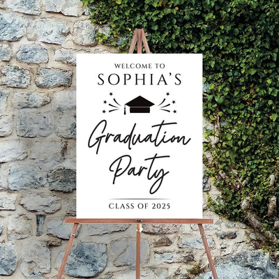 Graduation Party Welcome Sign, Minimalist Class of 2025