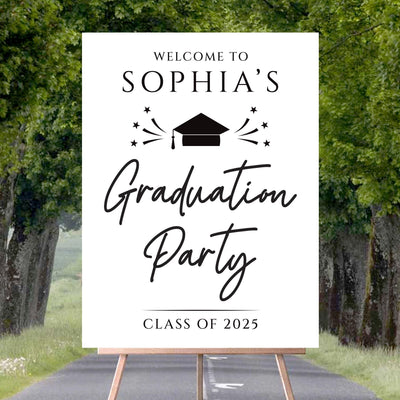 Graduation Party Welcome Sign, Minimalist Class of 2025