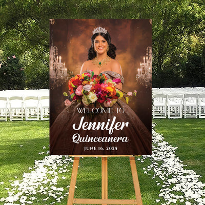 Quinceañera Photo Welcome Sign, Personalized Mis Quince Foamcore