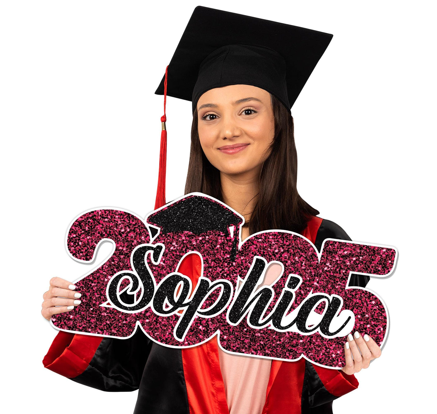 Personalized 2025 Graduation Sign, PVC Custom Name Senior Graduation Party Prop Sign
