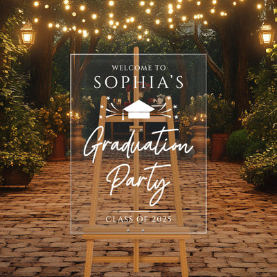 Graduation Party Welcome Sign, Minimalist Class of 2025