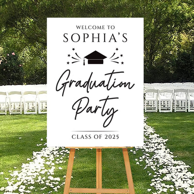 Graduation Party Welcome Sign, Minimalist Class of 2025