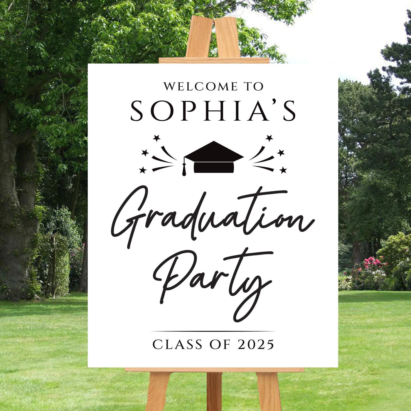 Graduation Party Welcome Sign, Minimalist Class of 2025