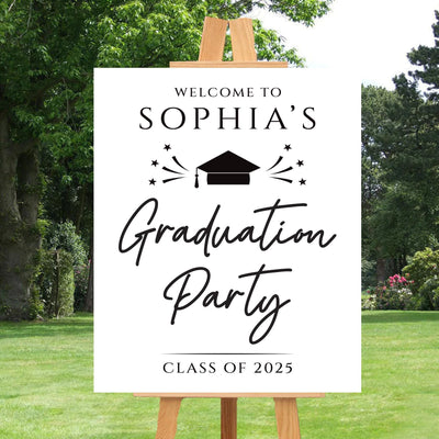 Graduation Party Welcome Sign, Minimalist Class of 2025