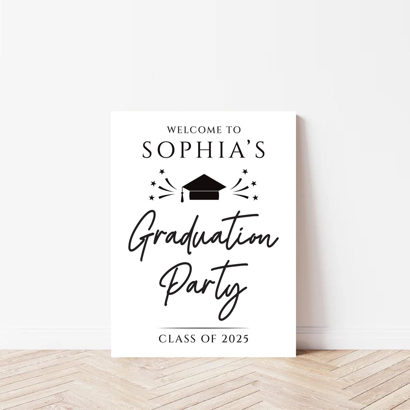 Graduation Party Welcome Sign, Minimalist Class of 2025
