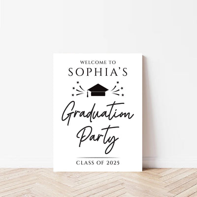 Graduation Party Welcome Sign, Minimalist Class of 2025