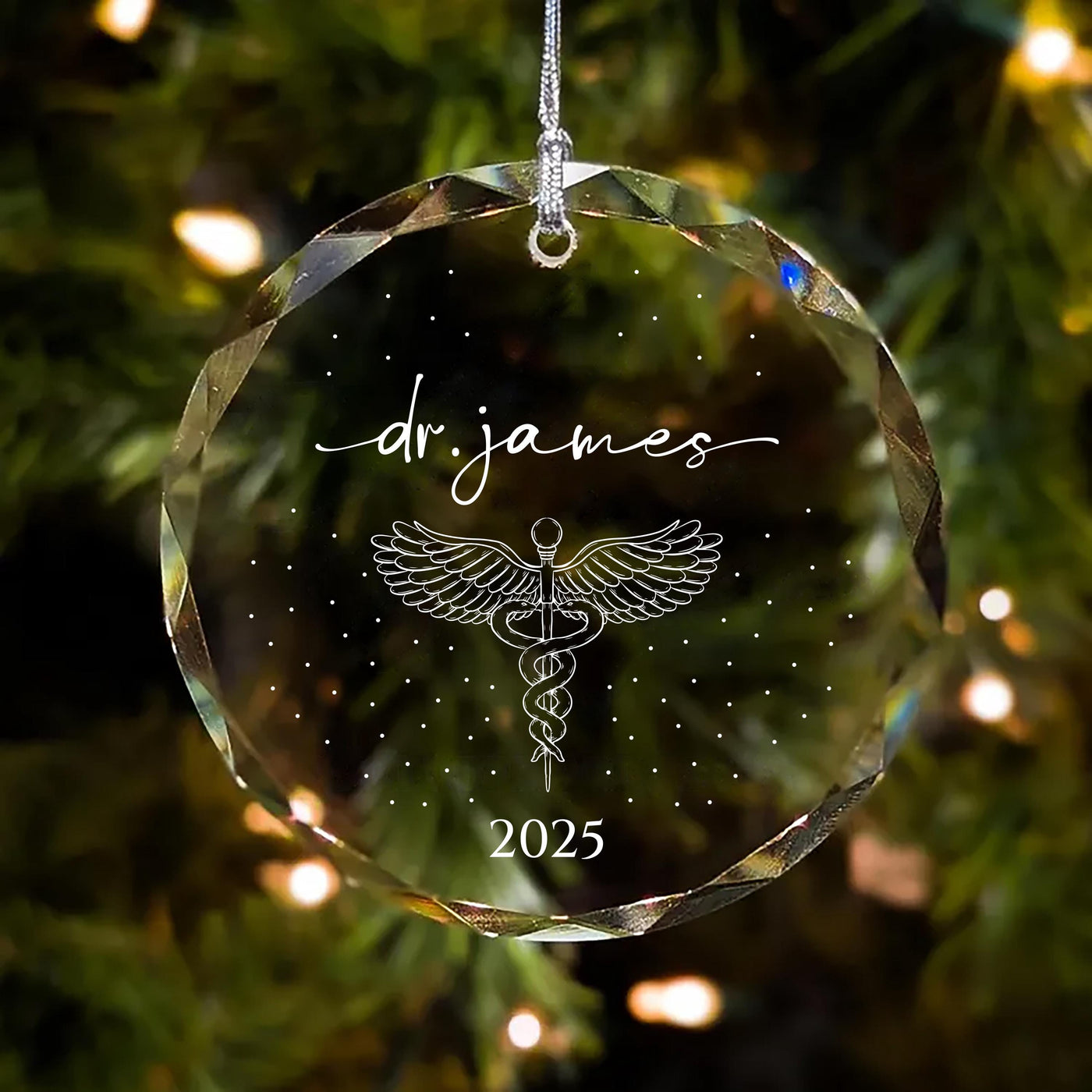 Personalized Doctor Graduation Ornament, New Doctor Crystal Keepsake