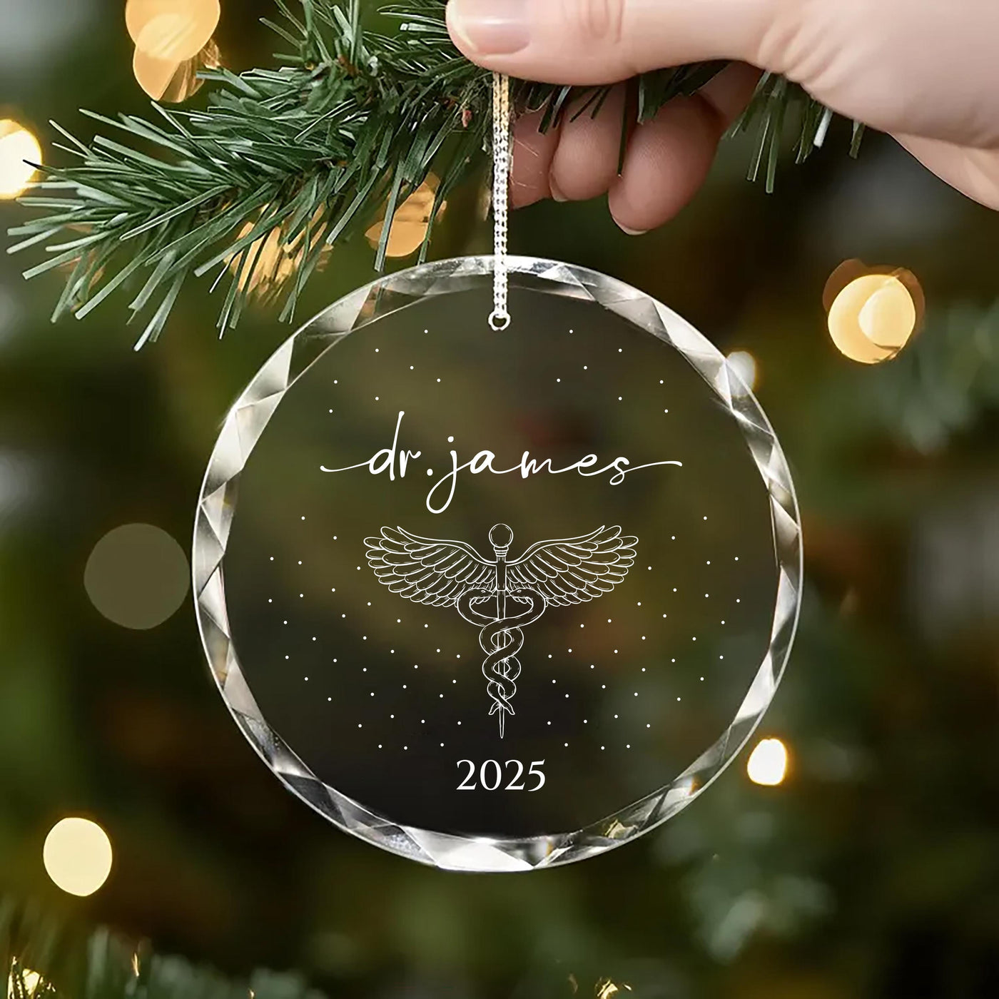 Personalized Doctor Graduation Ornament, New Doctor Crystal Keepsake