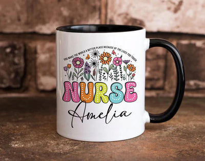 Custom Nurse Coffee Mug, Personalized Nurse Gift