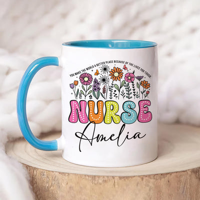 Custom Nurse Coffee Mug, Personalized Nurse Gift