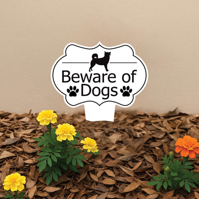 Beware of Dog Yard Sign 10” x 14” - Rust-free Aluminum Home Security Sign for Lawn