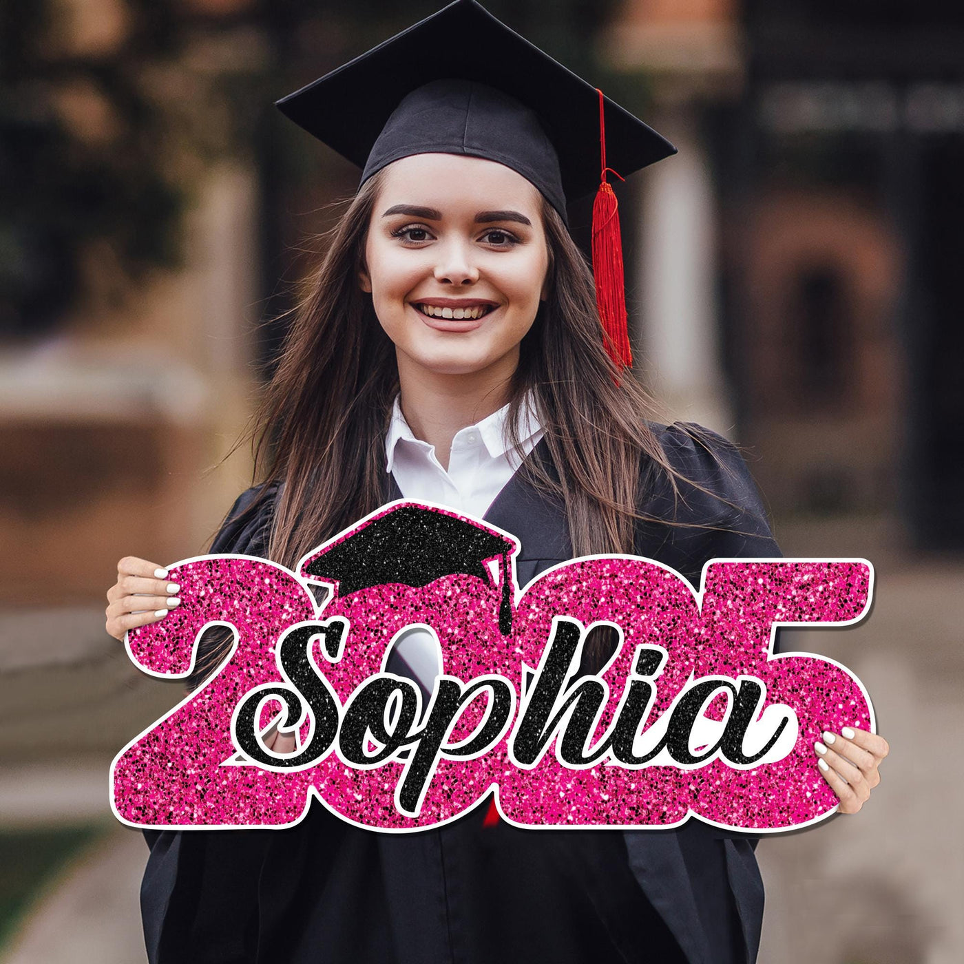 Personalized 2025 Graduation Sign, PVC Custom Name Senior Graduation Party Prop Sign