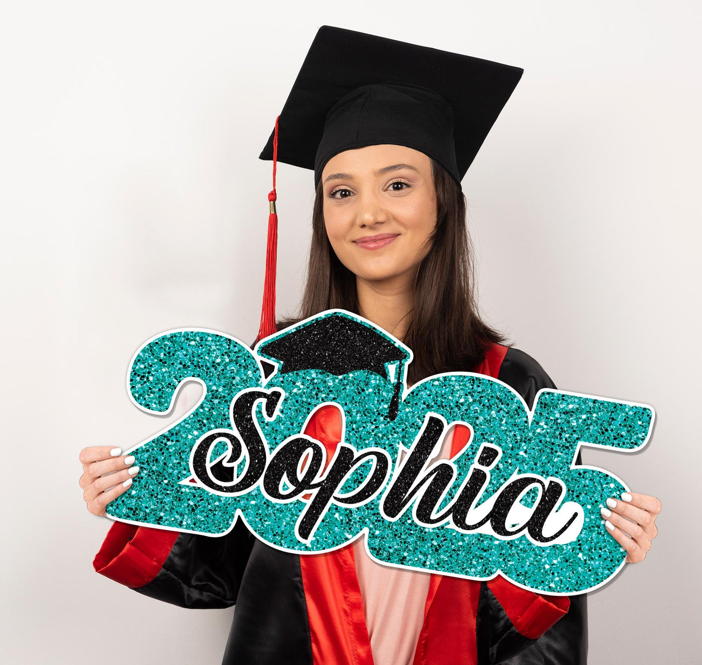 Personalized 2025 Graduation Sign, PVC Custom Name Senior Graduation Party Prop Sign
