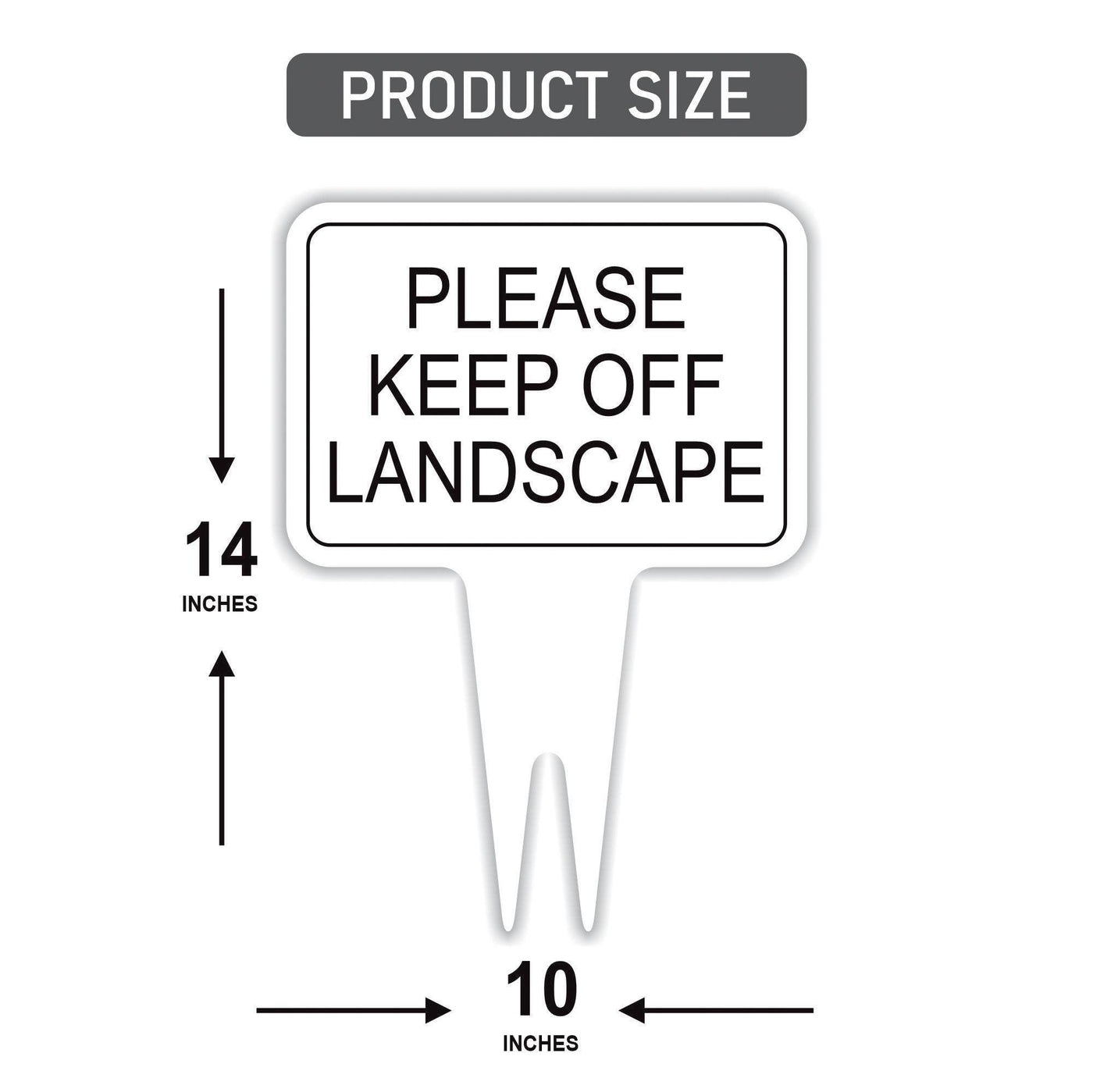 Please Keep Off Landscape Yard Sign 10” x 14” - Rust-free Aluminum Stay Off Grass Sign for Lawn
