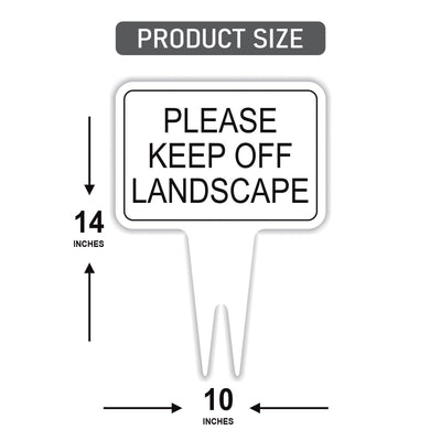 Please Keep Off Landscape Yard Sign 10” x 14” - Rust-free Aluminum Stay Off Grass Sign for Lawn
