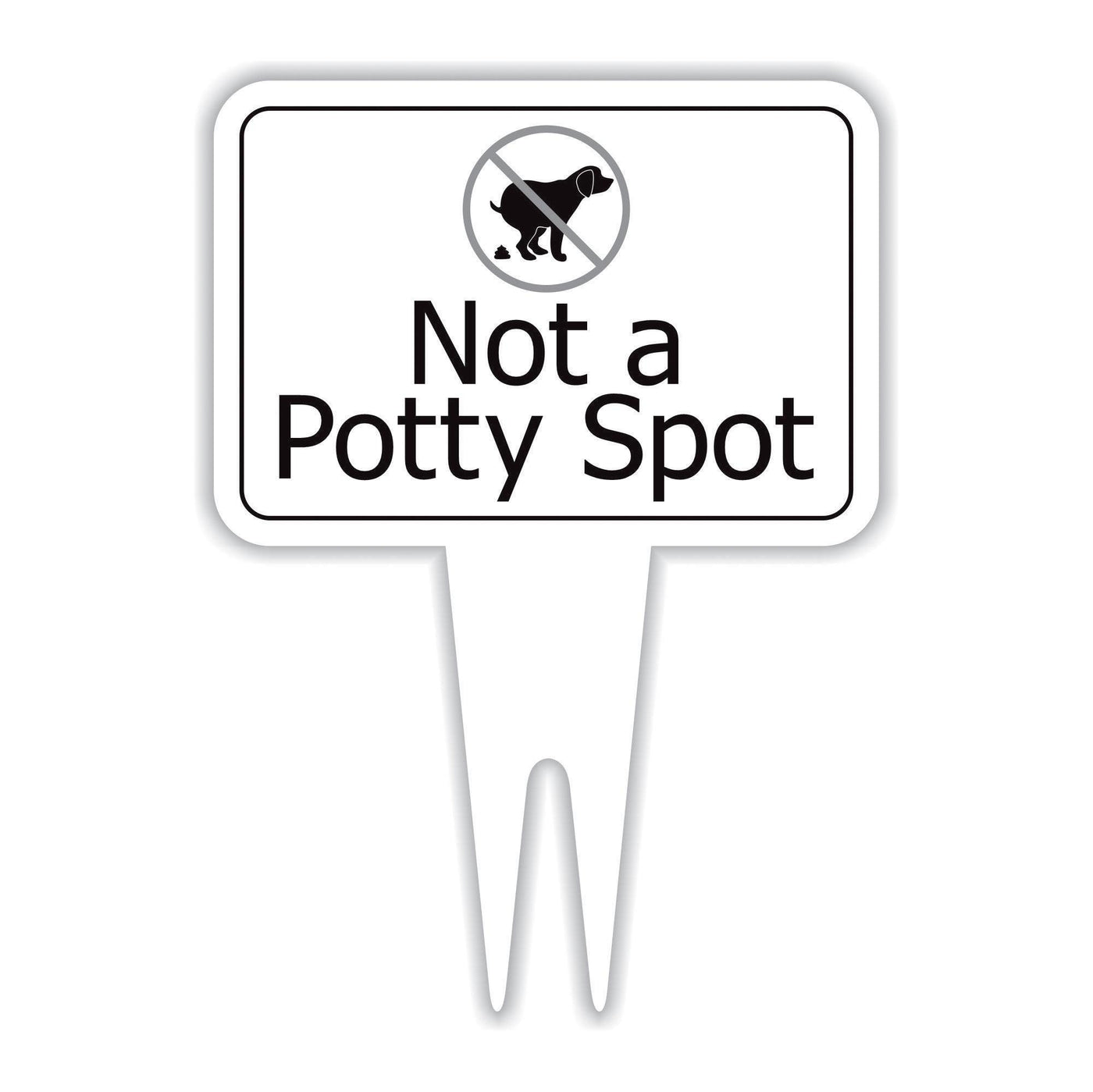 Not a Potty Spot Yard Sign 10” x 14” - Rust-free Aluminum Dog Poop Sign for Lawn
