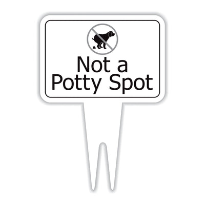 Not a Potty Spot Yard Sign 10” x 14” - Rust-free Aluminum Dog Poop Sign for Lawn