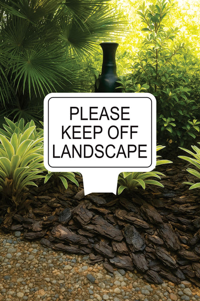 Please Keep Off Landscape Yard Sign 10” x 14” - Rust-free Aluminum Stay Off Grass Sign for Lawn
