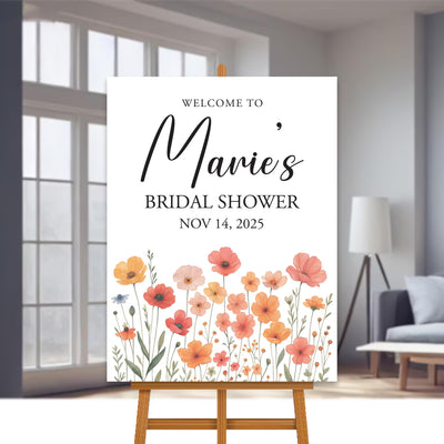 Wildflower Bridal Shower Welcome Sign, Love in Bloom Brunch Sign