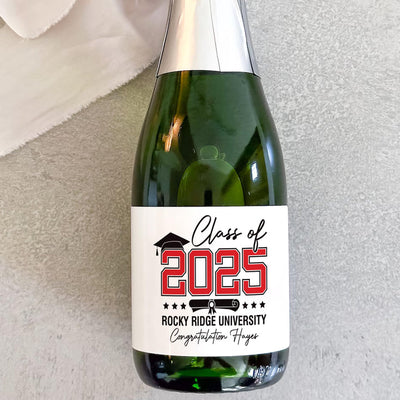 Custom Graduation Champagne Label, Graduation Gift, Graduation Party Favor