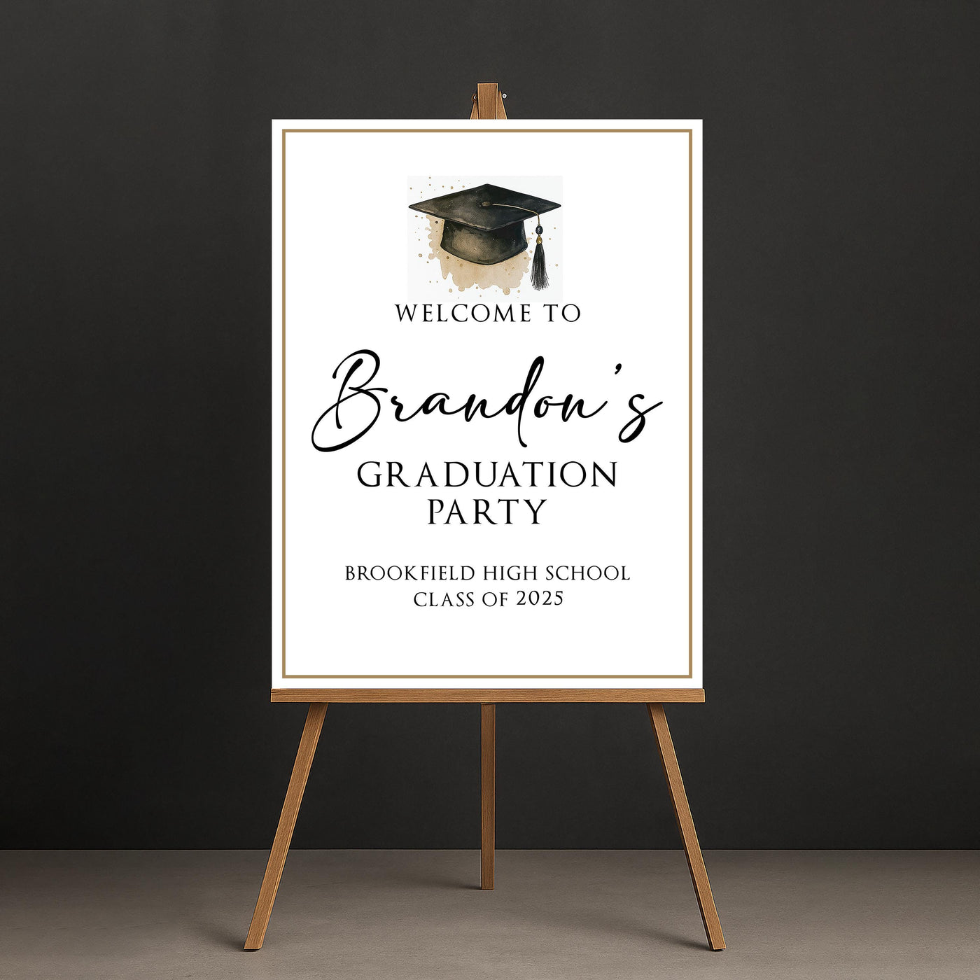 Custom Graduation Welcome Sign, Class of 2025 Party Decor, Personalized College Grad Sign