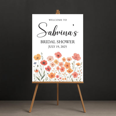 Wildflower Bridal Shower Welcome Sign, Love in Bloom Brunch Sign