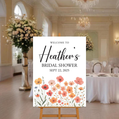 Wildflower Bridal Shower Welcome Sign, Love in Bloom Brunch Sign
