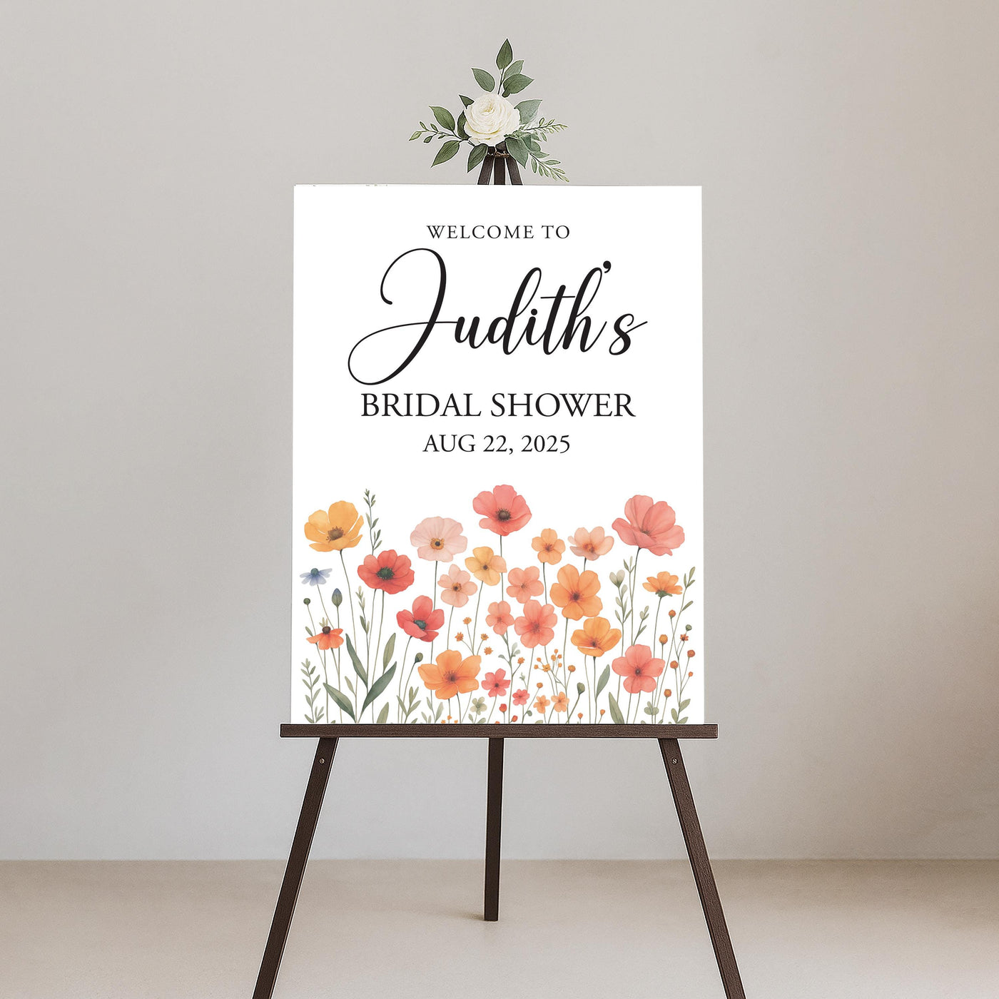 Wildflower Bridal Shower Welcome Sign, Love in Bloom Brunch Sign