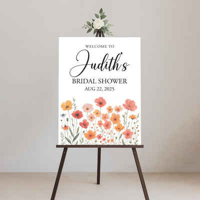 Wildflower Bridal Shower Welcome Sign, Love in Bloom Brunch Sign
