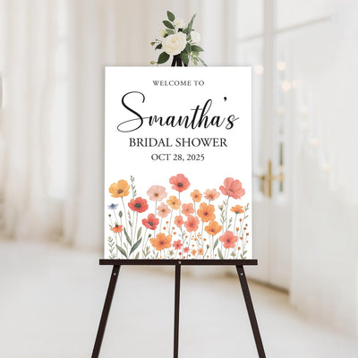 Wildflower Bridal Shower Welcome Sign, Love in Bloom Brunch Sign