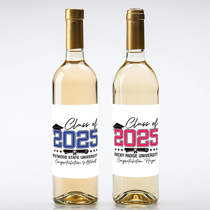 Custom Graduation Champagne Label, Graduation Gift, Graduation Party Favor