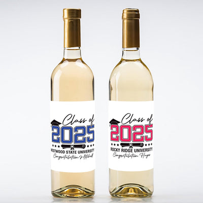 Custom Graduation Champagne Label, Graduation Gift, Graduation Party Favor