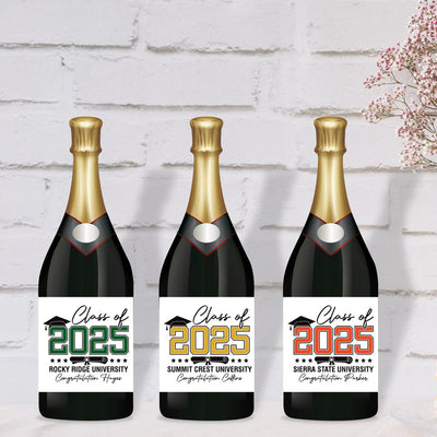Custom Graduation Champagne Label, Graduation Gift, Graduation Party Favor
