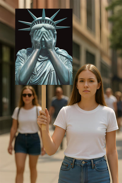 No Kings In America Protest Sign, Anti-Trump Resistance